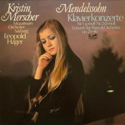 MENDELSSOHN Klavierkonzerte Nr. 1 G-moll Op. 25 & Nr. 2 D-moll Op. 40 Виниловая пластинка 