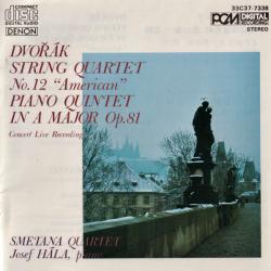 DVORAK String Quartet No. 12 "American" - Piano Quintet In A Major Op. 81 Concert Live Recording Фирменный CD 
