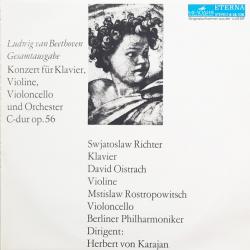 BEETHOVEN SWJATOSLAW RICHTER DAVID OISTRACH MSTISLAW ROSTROPOWITSCH HERBERT VON KARAJAN Konzert Für Klavier, Violine, Violoncello Und Orchester C-dur Op.56 Виниловая пластинка BEETHOVEN SWJATOSLAW RICHTER DAVID OISTRACH MSTISLAW ROSTROPOWITSCH HERBERT VON KARAJAN Konzert Für Klavier, Violine, Violoncello Und Orchester C-dur Op.56 Виниловая пластинка