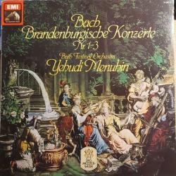BACH   YEHUDI MENUHIN Brandenburgische Konzerte Nr. 1-3 Виниловая пластинка 